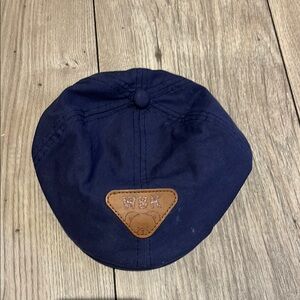 Navy Blue Cap with Brown Patch